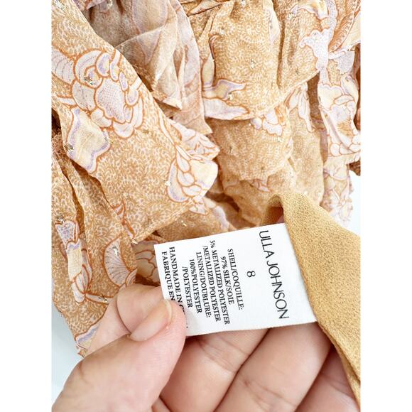 Ulla Johnson Hazel Gown in Magnolia Floral Print One Shoulder 8 NEW - Picture 4 of 9